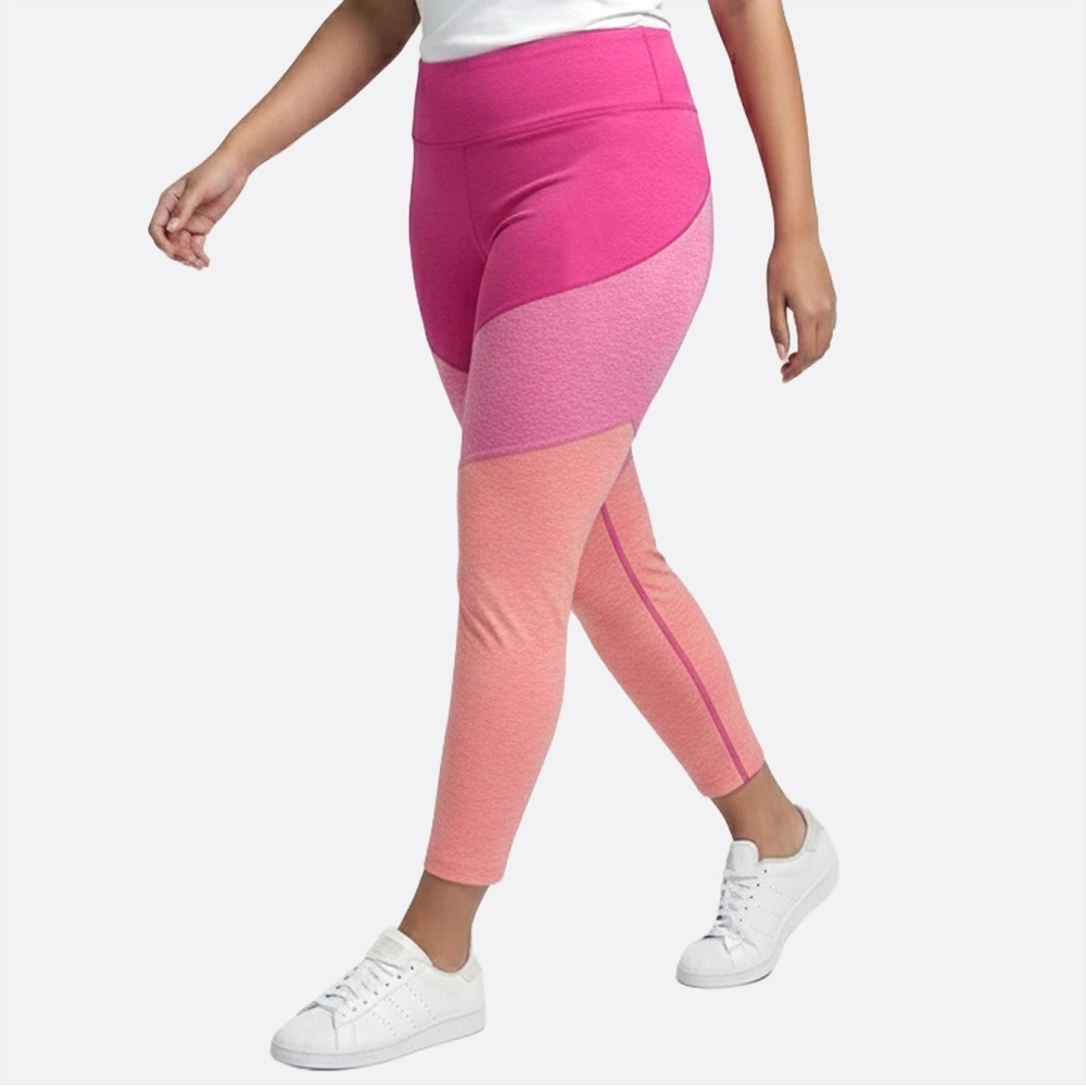 Outdoor Voices 3-Tone Pink 7/8 Leggings‎ Sculpting Medium Colorblock Activewear
